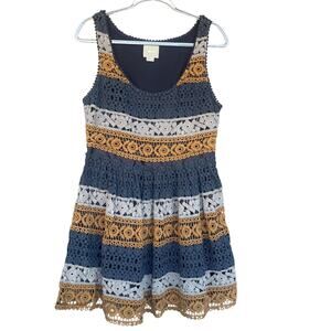 Maeve Dress Womens 12P Fit Flare Crochet Lace Sleeveless Anthropologie Special